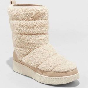 Women's Bertie Winter Boots - A New Day - taupe fleece - various - new